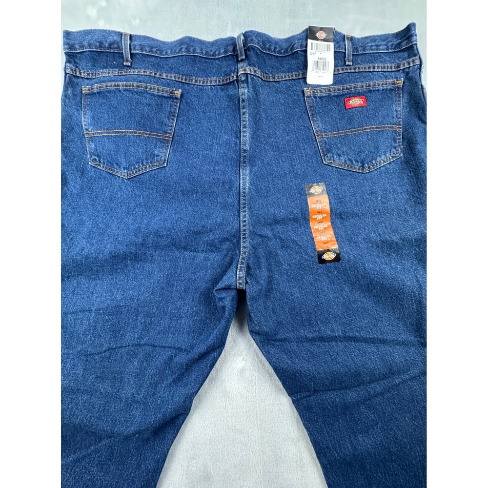 Dickies Mens‎ 54x32 Dark Wash Relaxed Fit Straight Leg Denim Jeans New With Tags - Picture 4 of 15